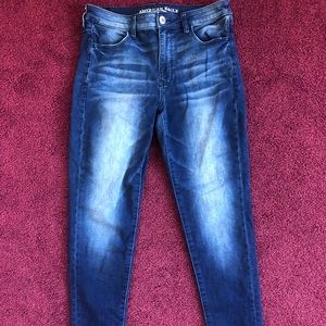 American Eagle dark wash high rise jegging